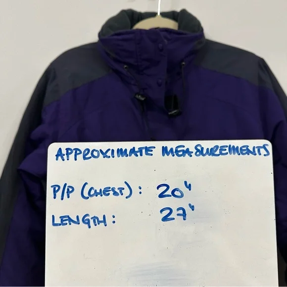 VTG LL Bean Winter Coat Purple Black Small